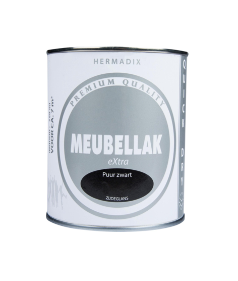 Hermadix Meubellak Zwart zijdeglans 750 ml