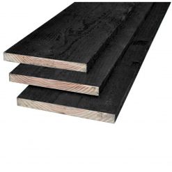 Grenen plank zwart 22 x 200 mm