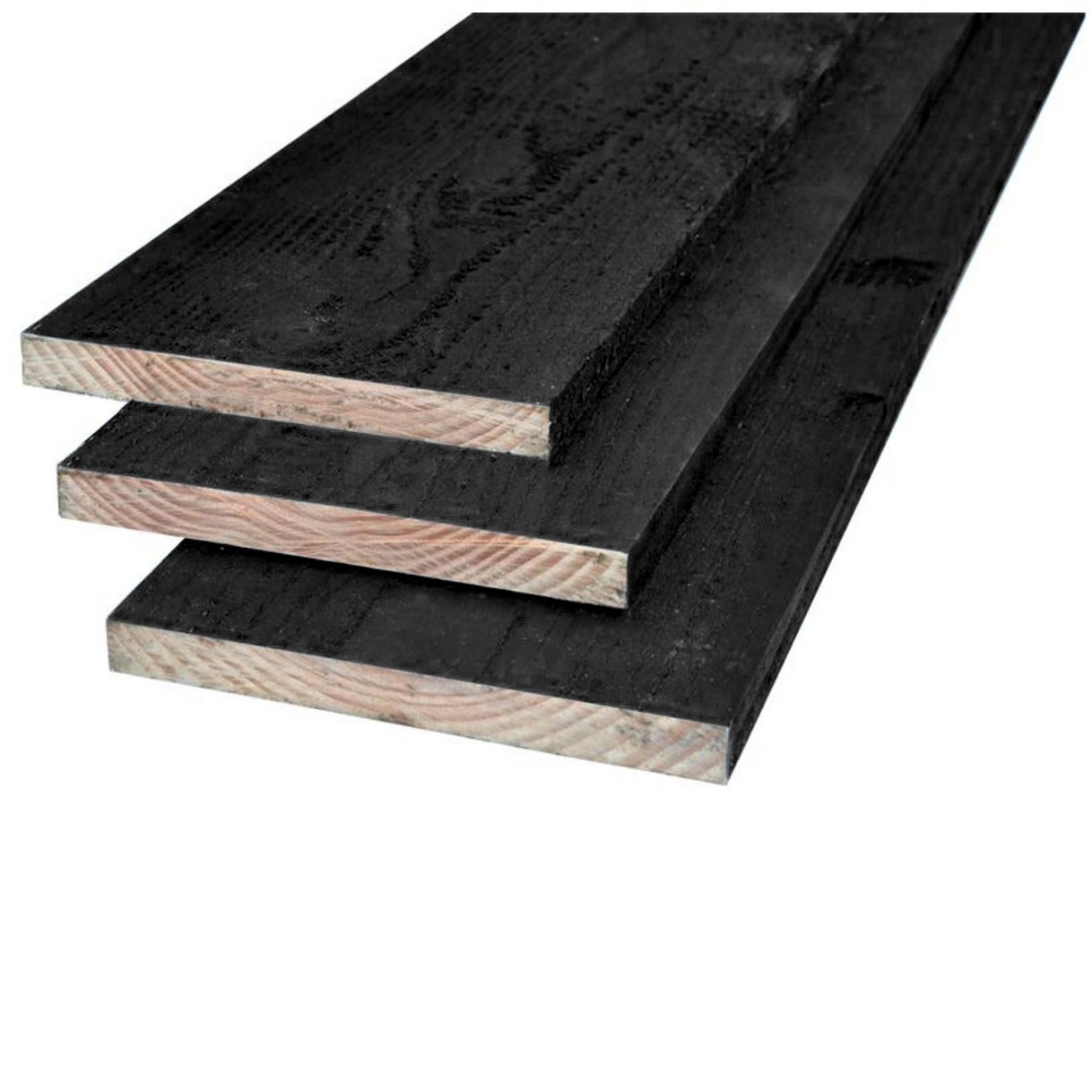 Grenen plank zwart 22 x 200 | Houthandel Gorinchem