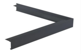 Buitenhoek zwart 45×45 mm (50x50cm)