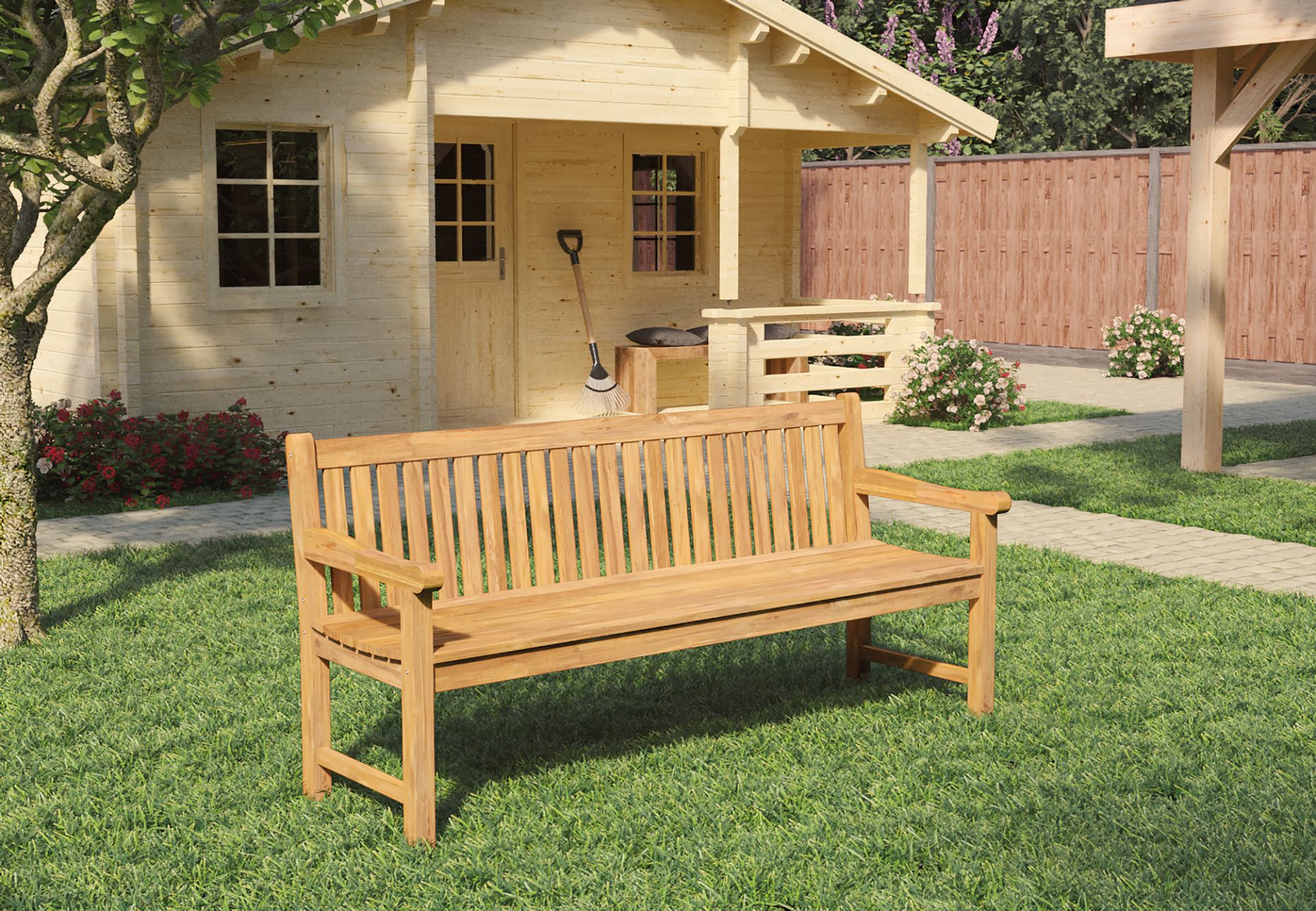 Teak Parkbank Norwich 180cm