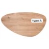 Eiken Kiezel tafelblad 240 x 125 cm met facet, type A