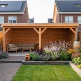 Met 2x zij- en 2x achterwand