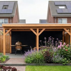 Met 2x zwarte achterwand