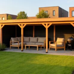 Overkapping Premium met zweeds rabat zwart