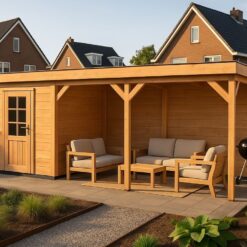 Luxe overkapping met schuur