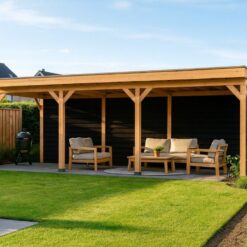 overkapping achterwand dicht