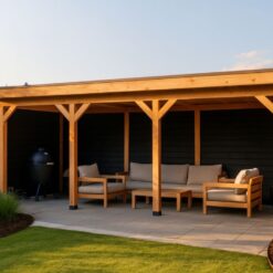 Luxe Overkapping 2 wanden dicht