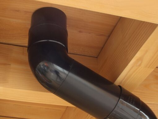 onderuitloop PVC zwart