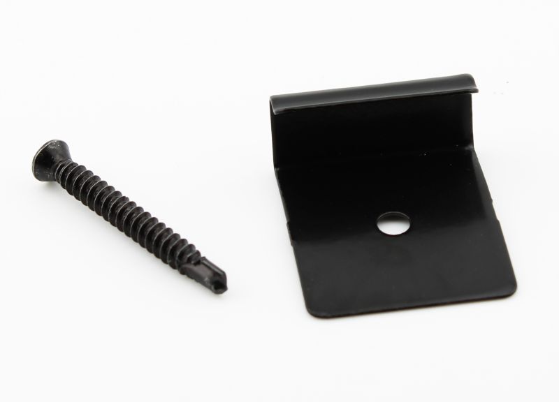 Vlonderplank eind clips RVS 50st. Vlonderplank eind clips RVS 50st.