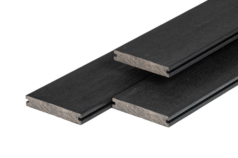 Composiet vlonderplank Massief Zwart